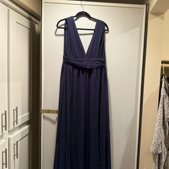 can you freeze blue cheese salad dressing Blue Satin Plunge Maxi Dress – Liquorish Online